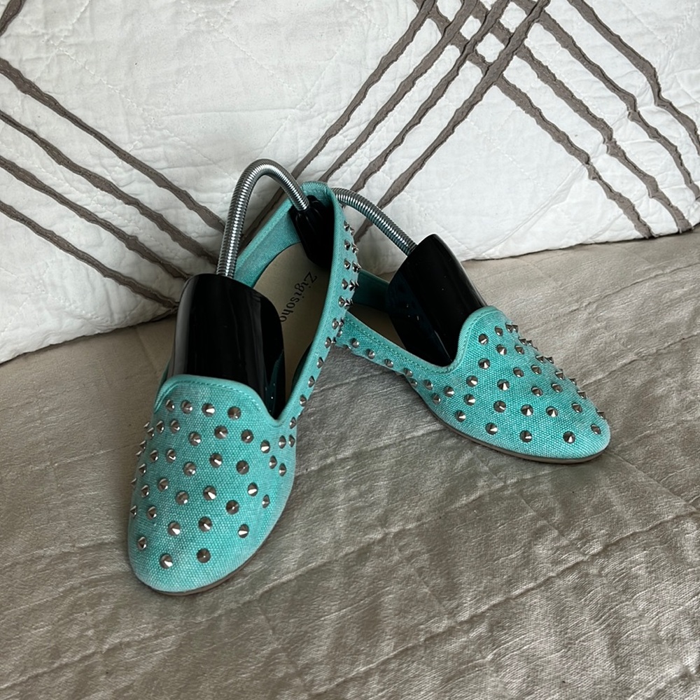 Boutique Canvas Studded Slip On Size 9